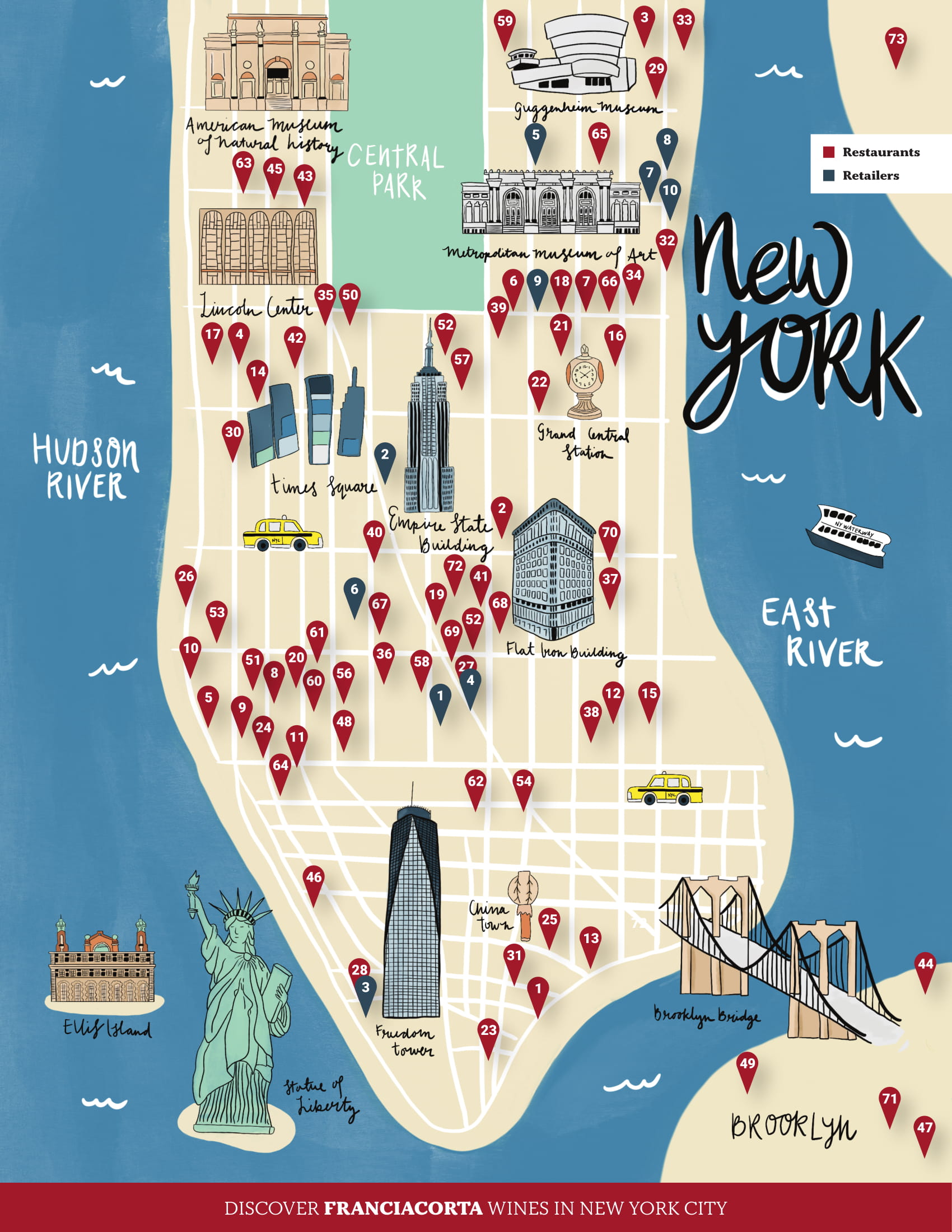 Franciacorta Manhattan Map
